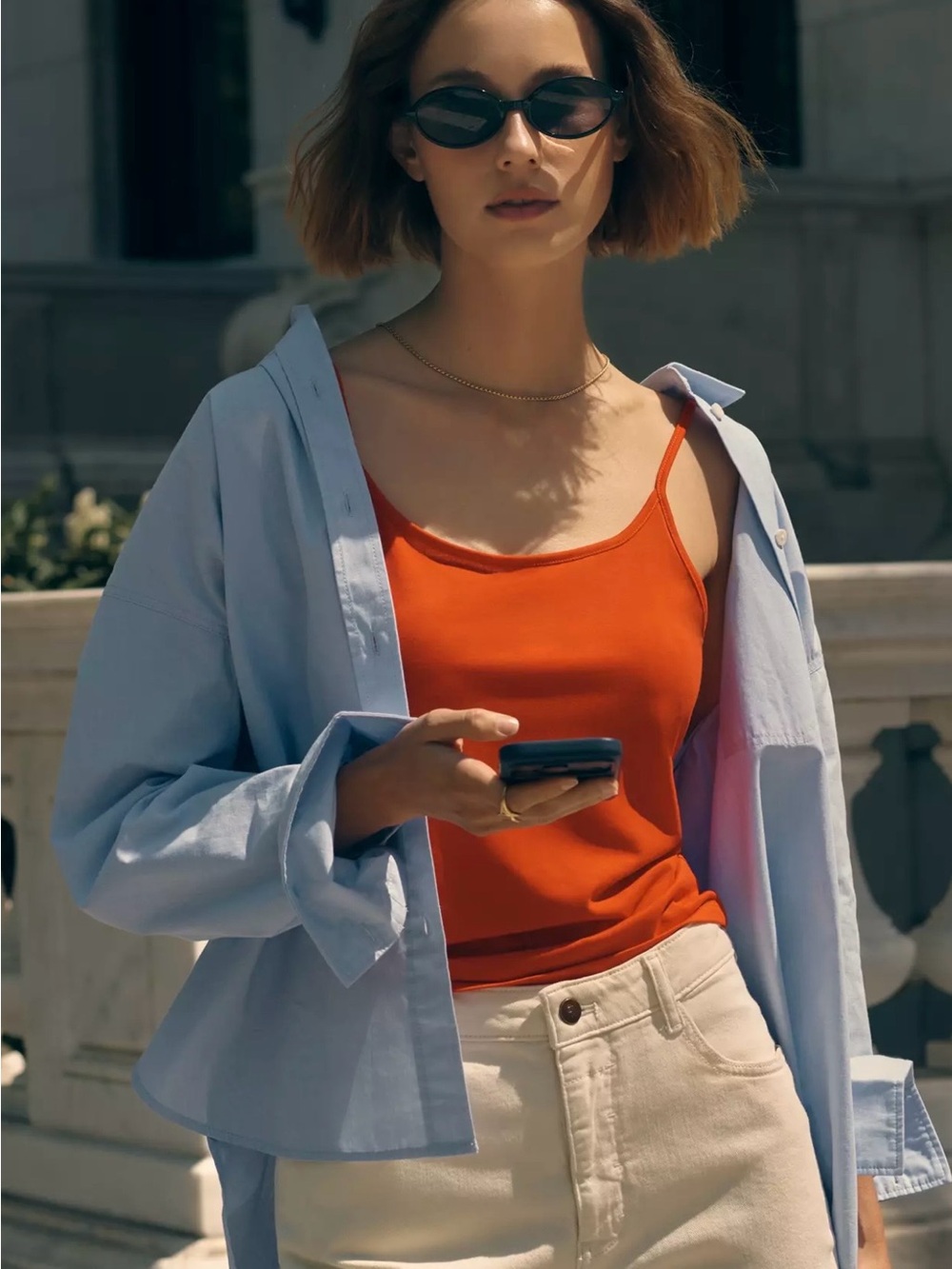 Sleek Orange Camisole Tank Top – Everyday Layering Essential